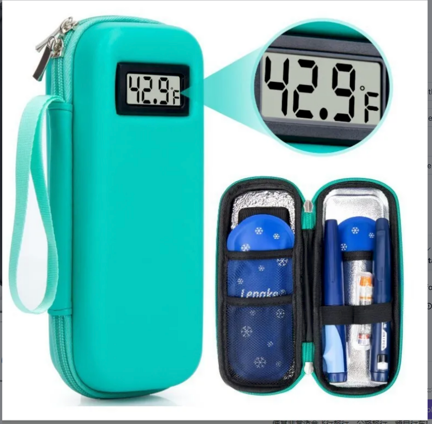 Carenst™ Insulin Cooling Safe Pack with Temperatue Dispaly